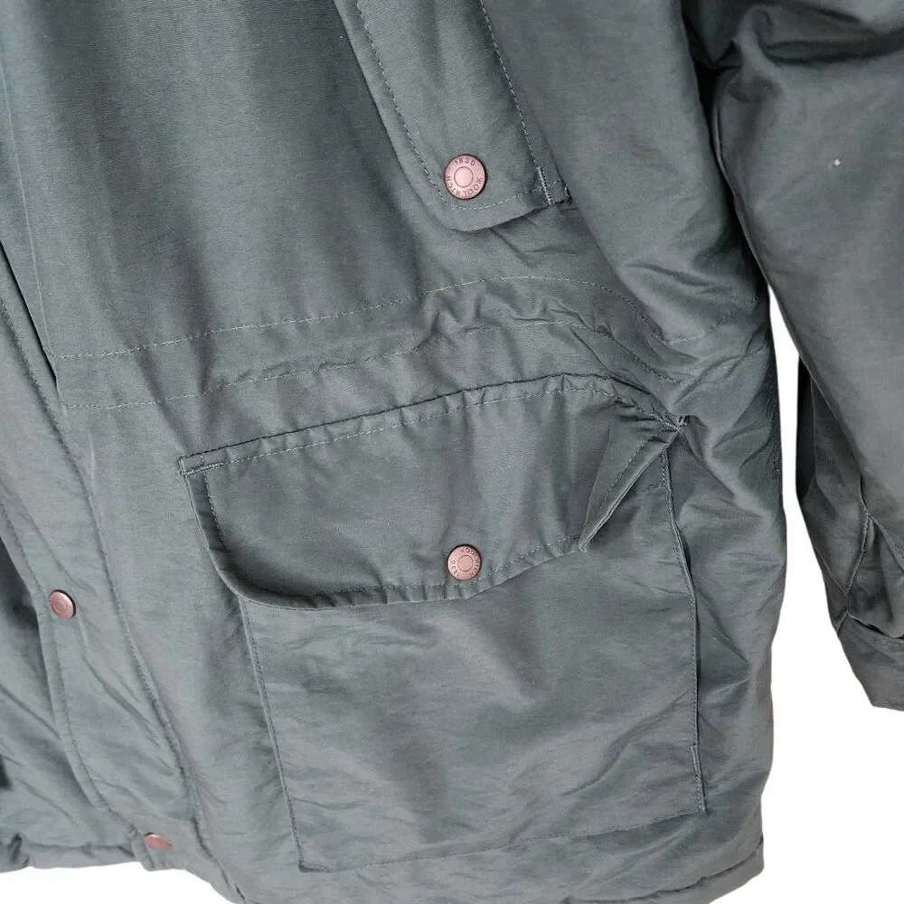 Vtg Woolrich Dark Pine Parka Jacket Men's XL 60/40 Cotton Nylon Insulated Hooded